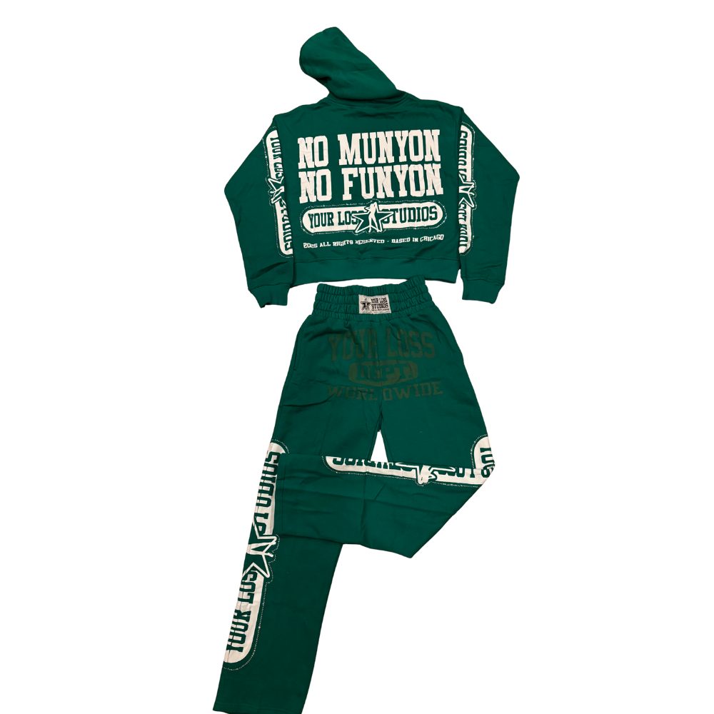 YourLoss Studios Hoodie & Sweatpants Set – Dark Green