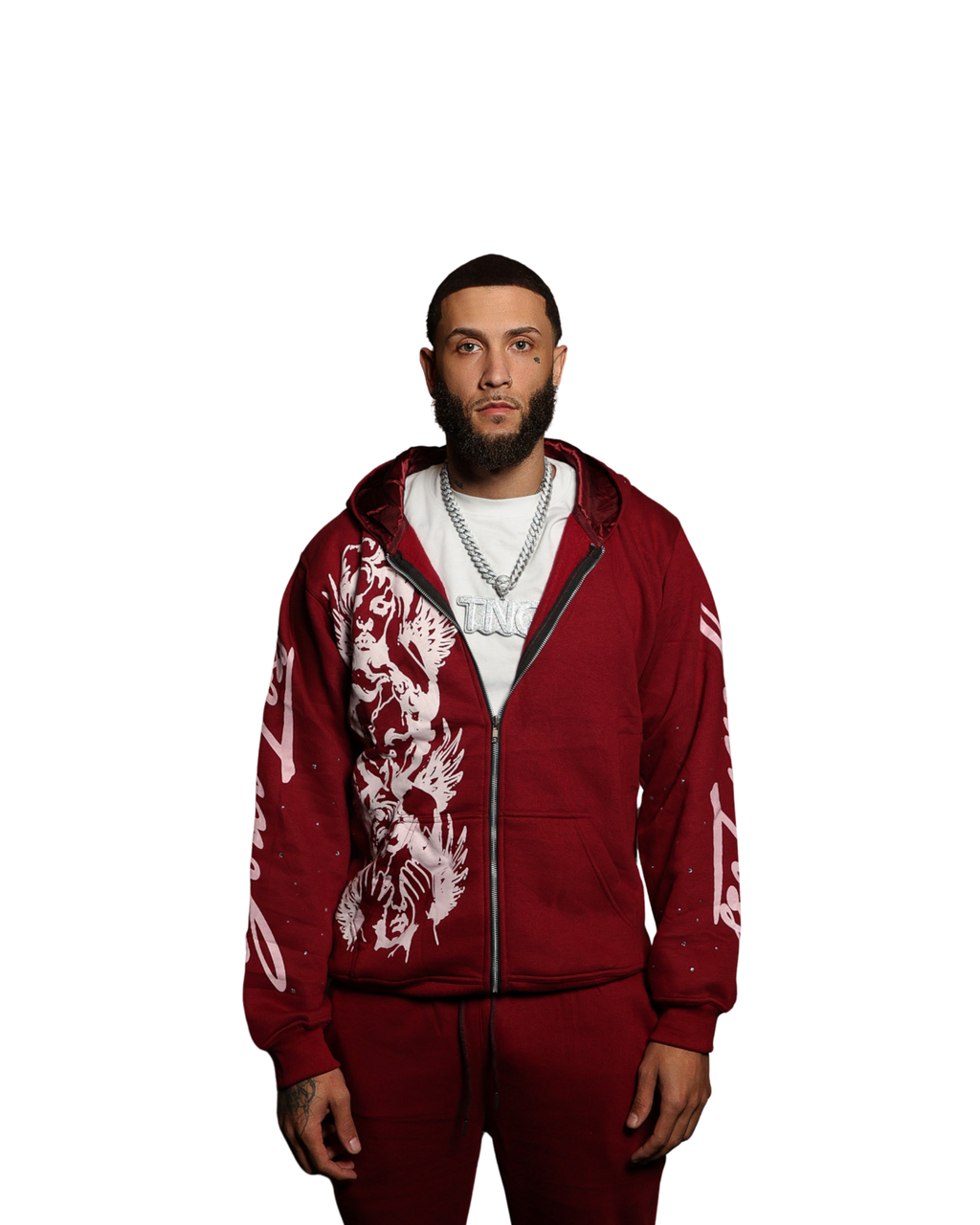 Jacket & Sweatpants Set – Cherry Red