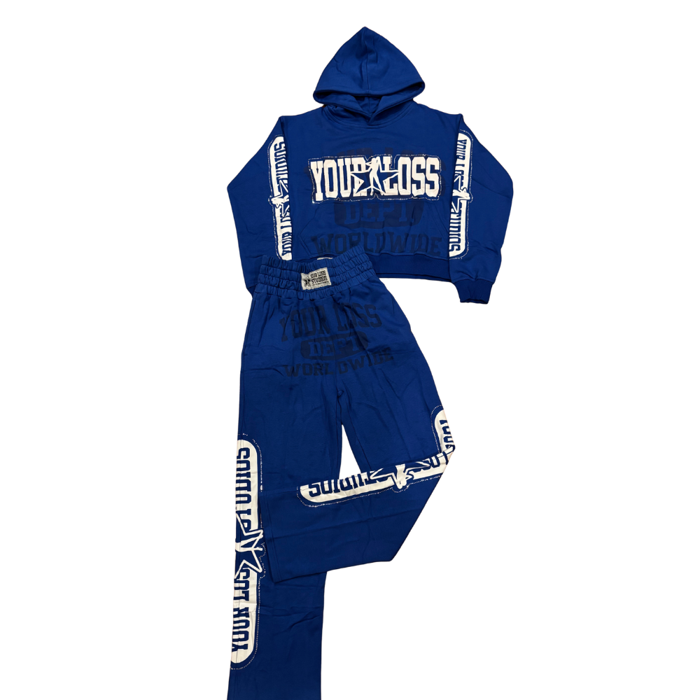 YourLoss Studios Hoodie & Sweatpants Set – Blue