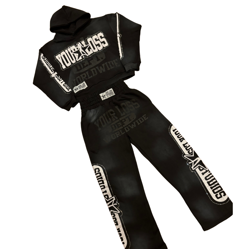 YourLoss Studios Hoodie & Sweatpants Set – Black