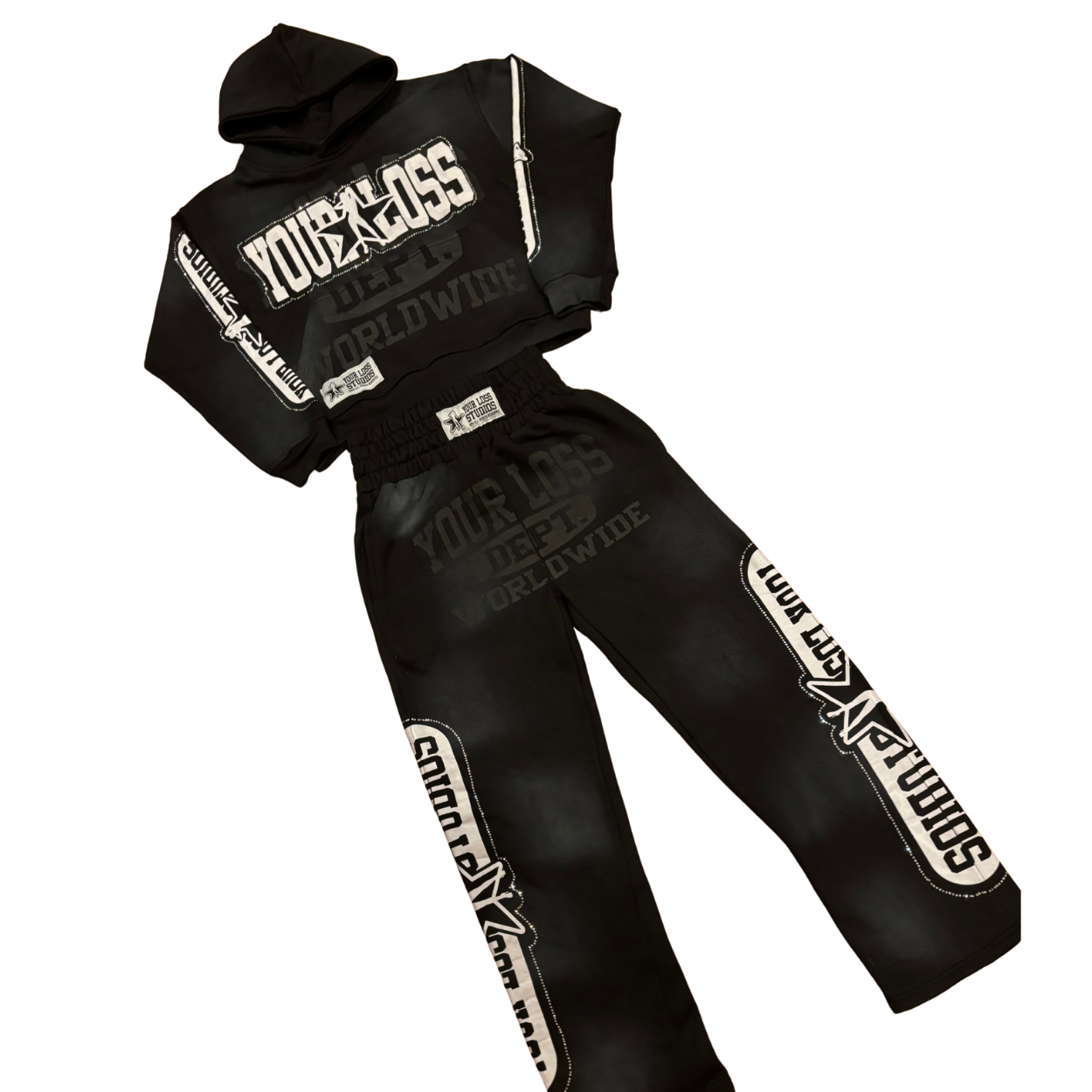 YourLoss Studios Hoodie & Sweatpants Set – Black