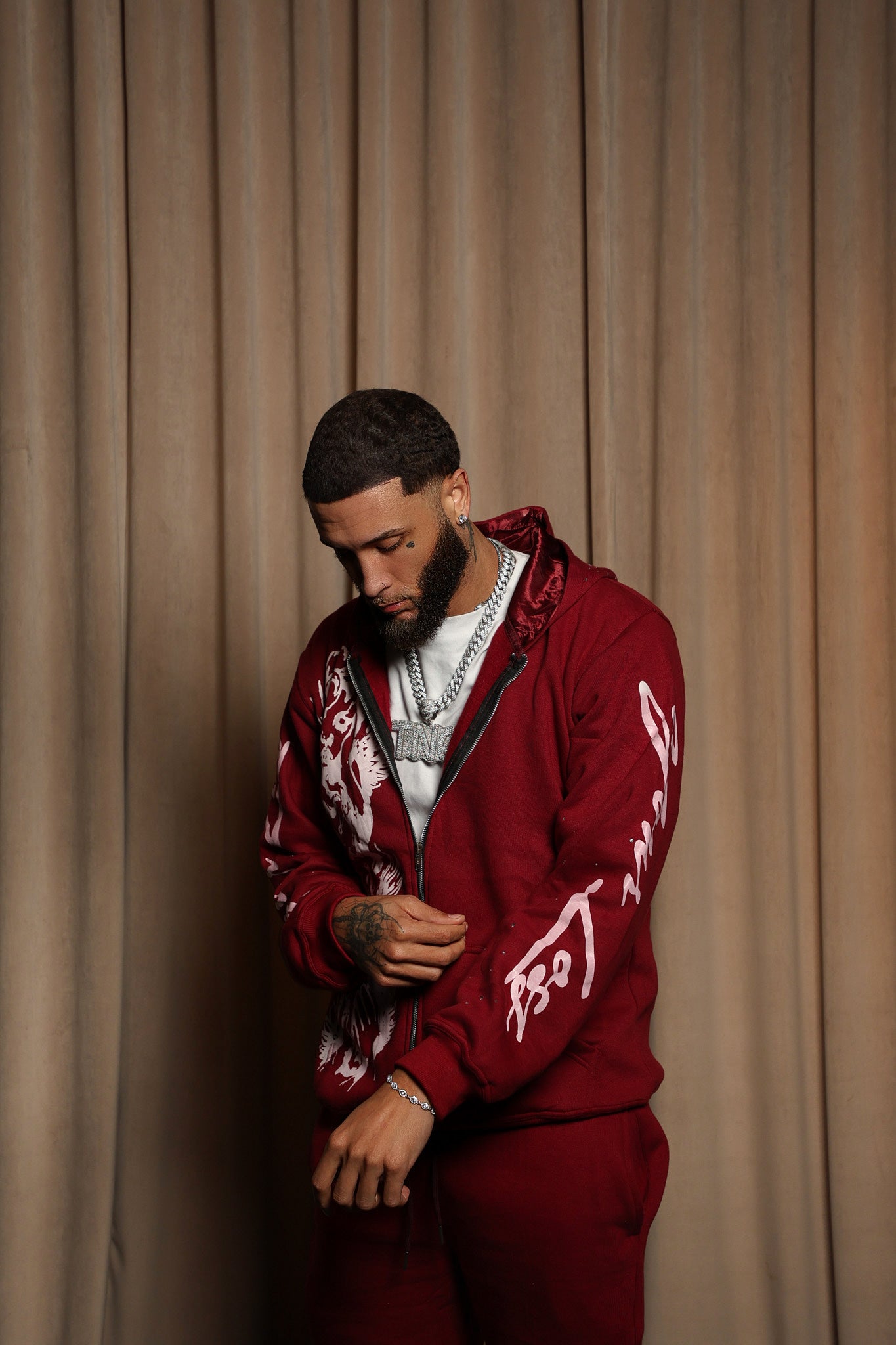 Jacket & Sweatpants Set – Cherry Red